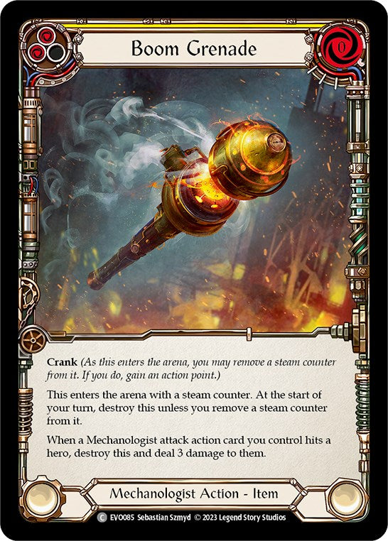 Boom Grenade (Yellow) [EVO085] (Bright Lights) Rainbow Foil