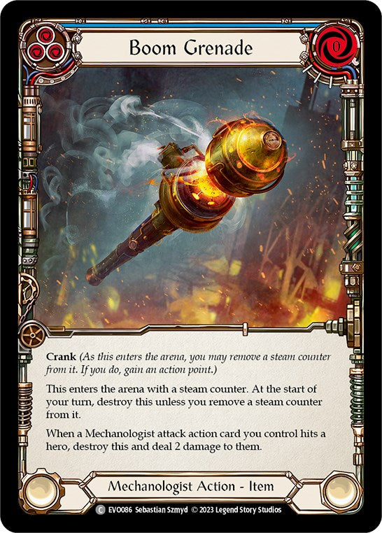 Boom Grenade (Blue) [EVO086] (Bright Lights) Rainbow Foil