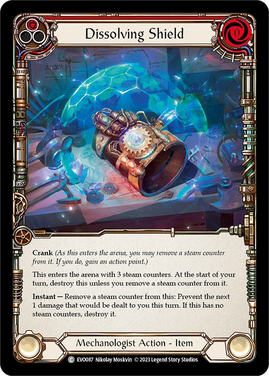 Dissolving Shield (Red) [EVO087] (Bright Lights) Rainbow Foil
