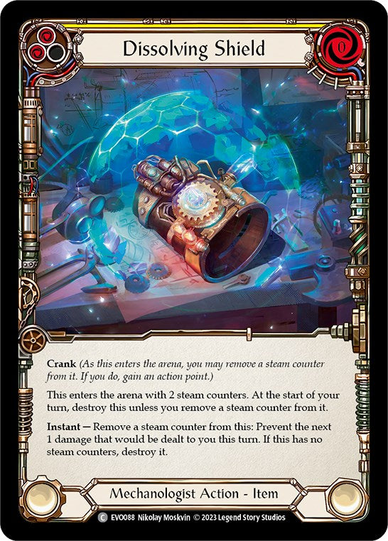 Dissolving Shield (Yellow) [EVO088] (Bright Lights) Rainbow Foil