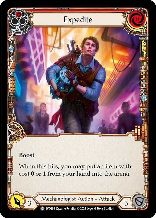 Expedite (Red) [EVO198] (Bright Lights) Rainbow Foil