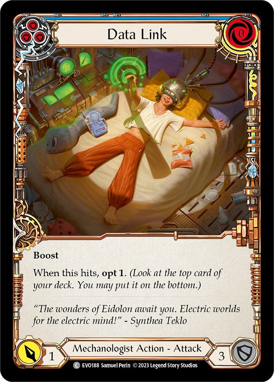 Data Link (Blue) [EVO188] (Bright Lights) Rainbow Foil