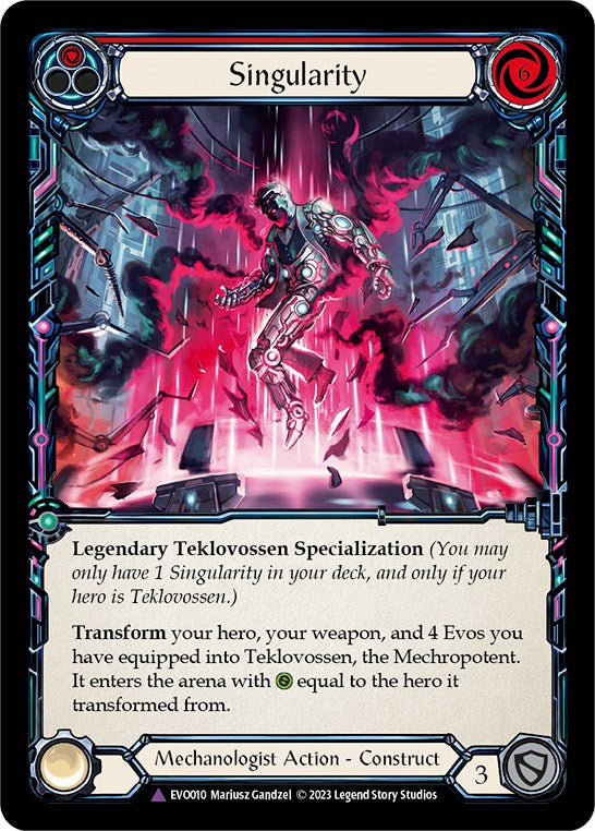 Singularity // Teklovossen, the Mechropotent (Cold Foil Marvel) [EVO010] (Bright Lights) Cold Foil