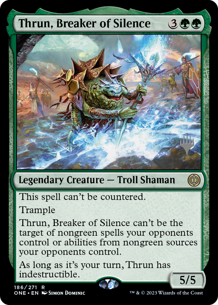 Thrun, Breaker of Silence (Promo Pack) [Phyrexia: All Will Be One Promo Pack]
