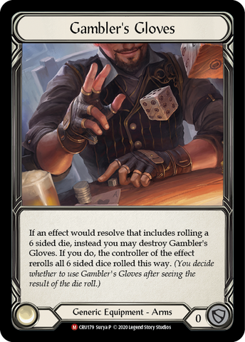 Gambler's Gloves [CRU179] (Crucible of War) 1st Edition Cold Foil