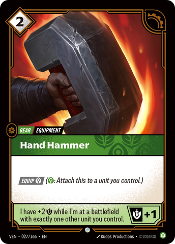 front of card Hand Hammer [Vendetta] 027/166