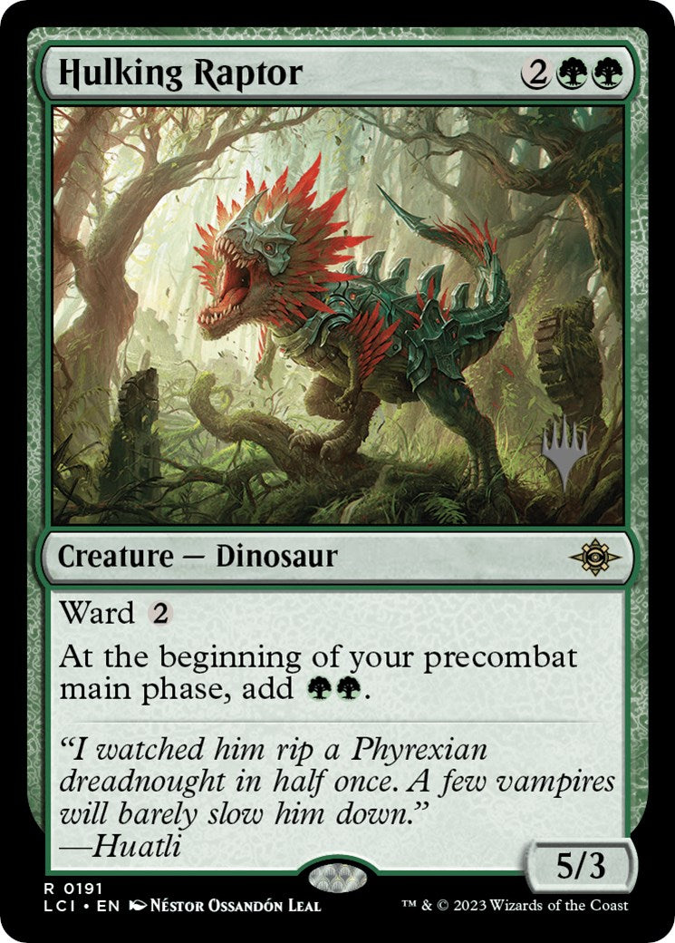 Hulking Raptor (Promo Pack) [The Lost Caverns of Ixalan Promo Pack]