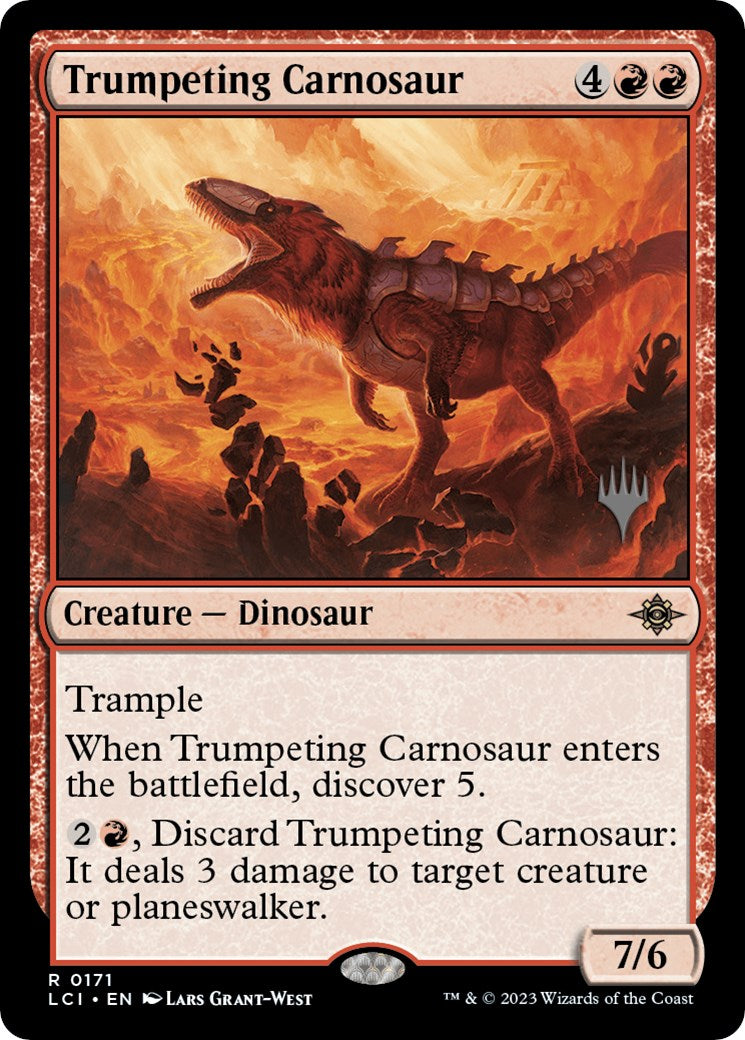 Trumpeting Carnosaur (Promo Pack) [The Lost Caverns of Ixalan Promo Pack]