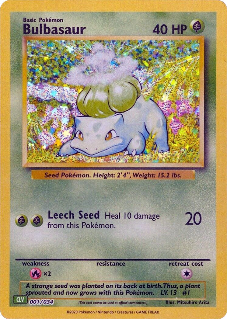 Bulbasaur CLV (001/034) [Trading Card Game Classic]