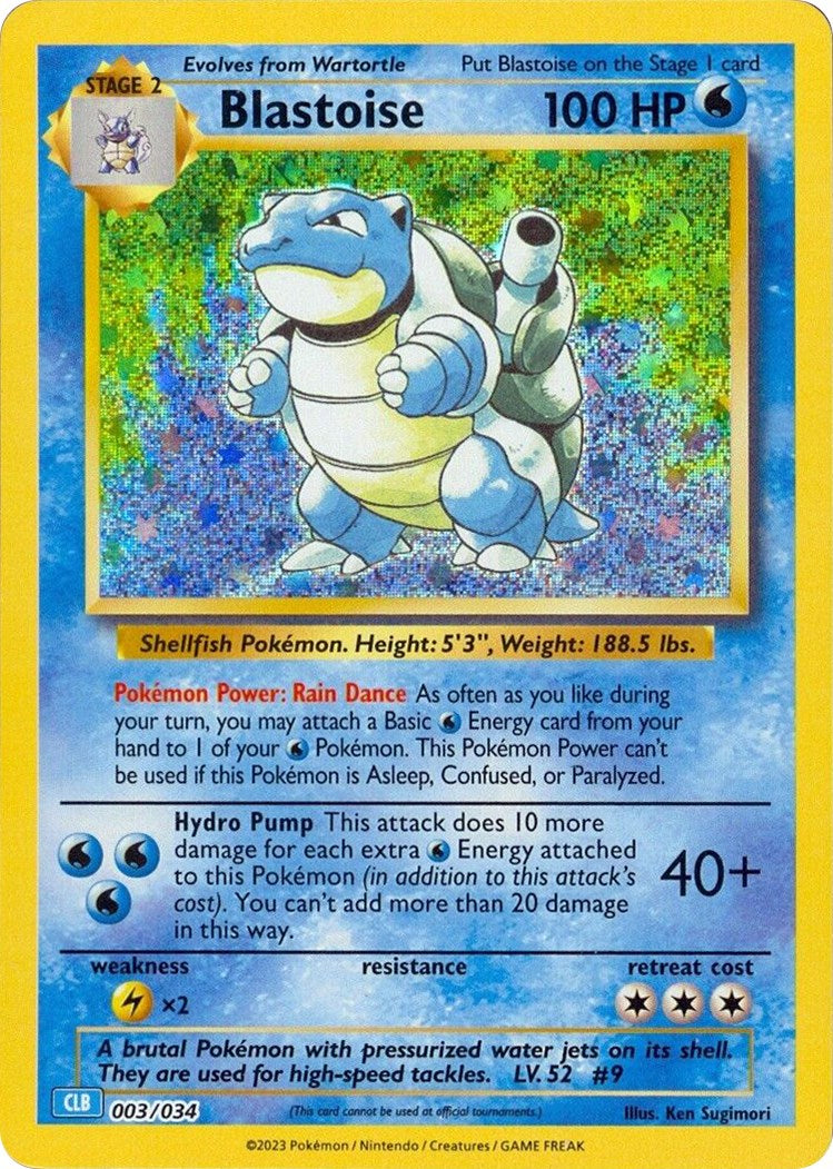 Blastoise CLB (003/034) [Trading Card Game Classic]