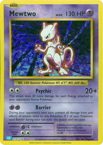 Mewtwo (014/034) [Trading Card Game Classic]