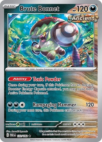 Brute Bonnet (123/182) (Cosmos Holo) (Scarlet & Violet: Paradox Rift) [Theme Deck Exclusive]