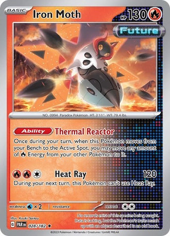 Iron Moth (028/182) (Cosmos Holo) (Scarlet & Violet: Paradox Rift) [Theme Deck Exclusive]