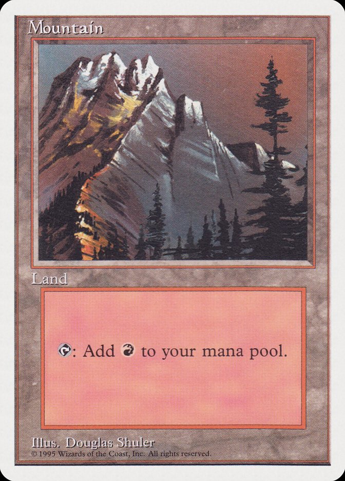Mountain (Red Sky in the Top Right) (1995 Reprint) [Rivals Quick Start Set]