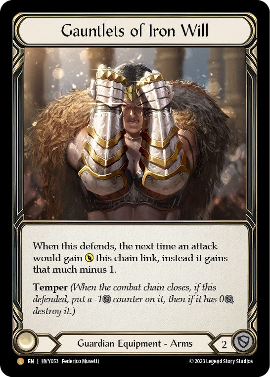 Gauntlets of Iron Will [HVY053] (Heavy Hitters) Cold Foil