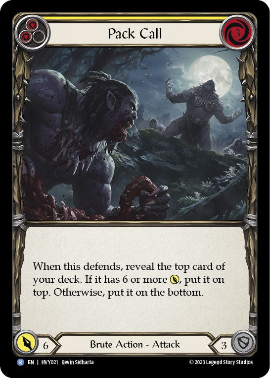 Pack Call (Yellow) [HVY021] (Heavy Hitters) Rainbow Foil
