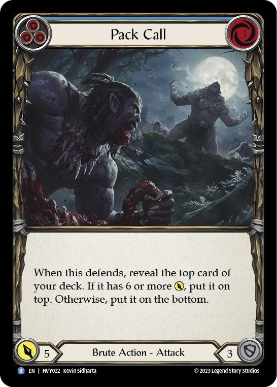 Pack Call (Blue) [HVY022] (Heavy Hitters) Rainbow Foil