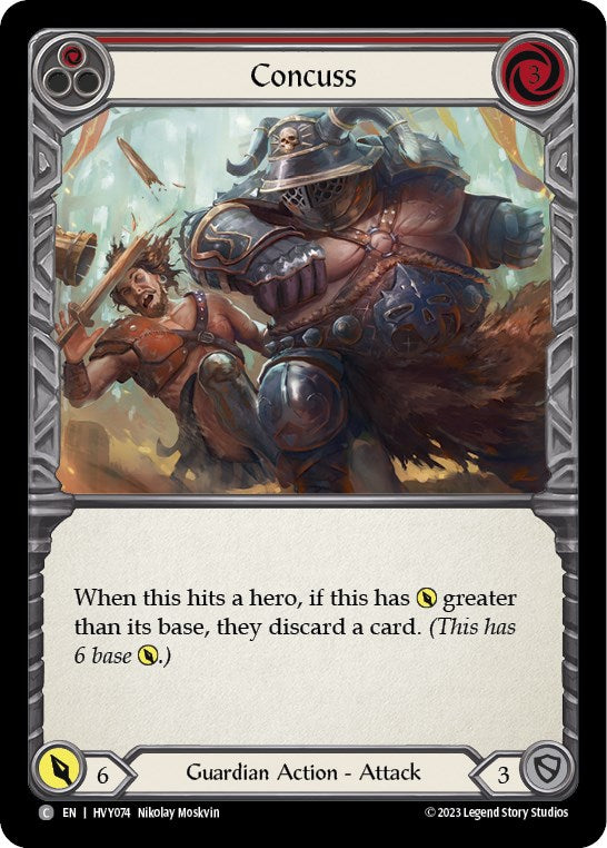 Concuss (Red) [HVY074] (Heavy Hitters) Rainbow Foil