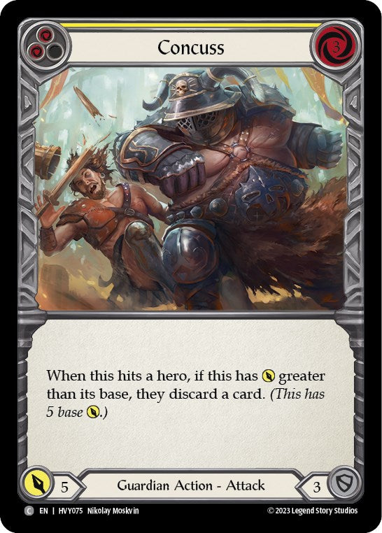 Concuss (Yellow) [HVY075] (Heavy Hitters) Rainbow Foil
