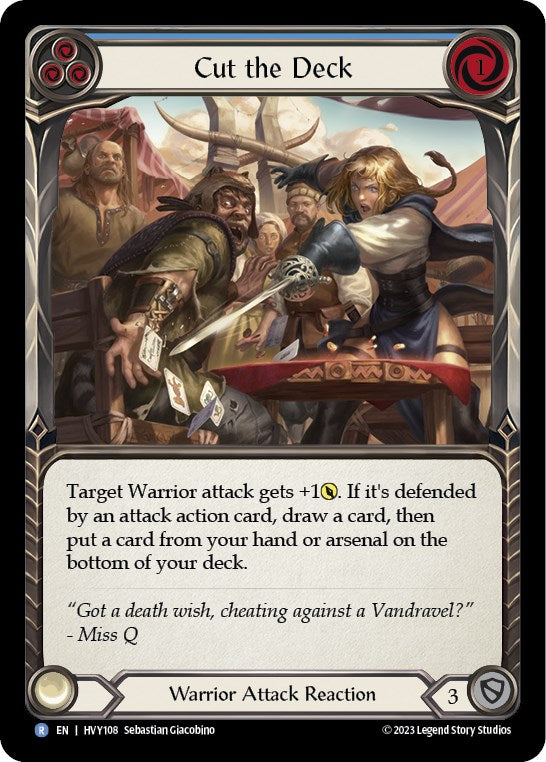 Cut the Deck (Blue) [HVY108] (Heavy Hitters) Rainbow Foil