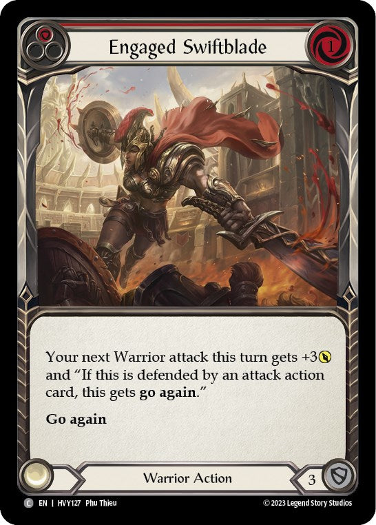 Engaged Swiftblade (Red) [HVY127] (Heavy Hitters) Rainbow Foil