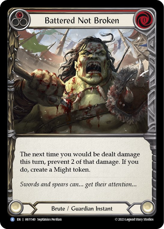 Battered Not Broken [HVY140] (Heavy Hitters) Rainbow Foil