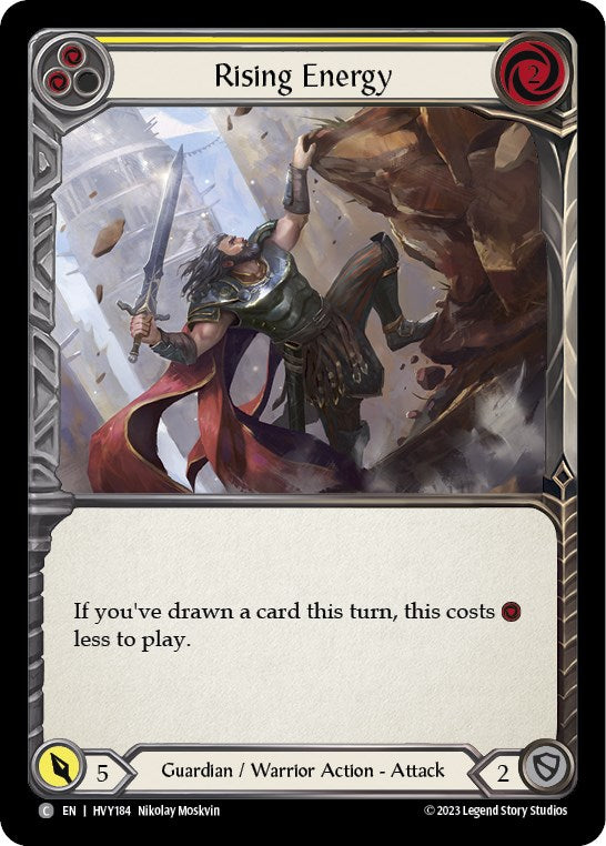 Rising Energy (Yellow) [HVY184] (Heavy Hitters) Rainbow Foil