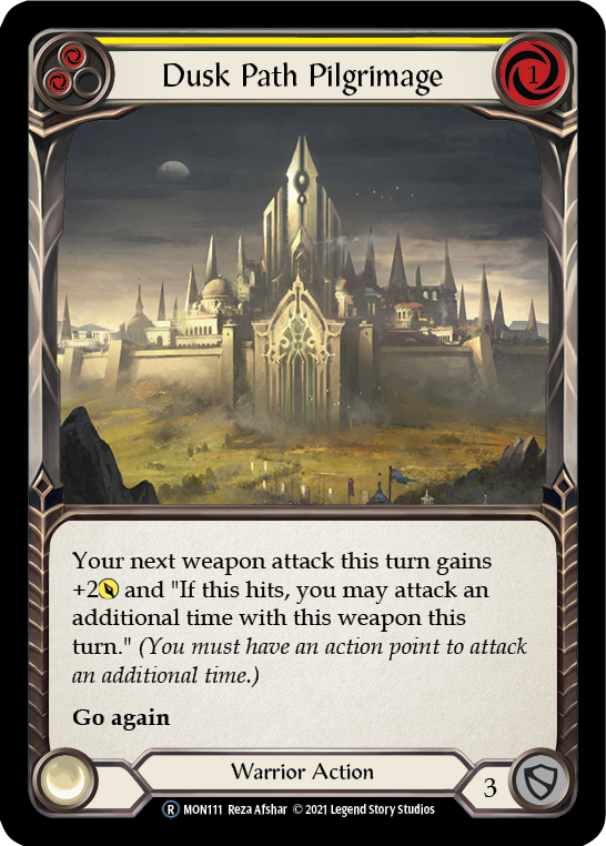 Dusk Path Pilgrimage (Yellow) [U-MON111-RF] (Monarch Unlimited) Unlimited Rainbow Foil
