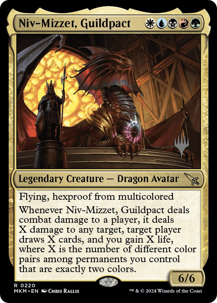 Niv-Mizzet, Guildpact (Promo Pack) [Murders at Karlov Manor Promo Pack]