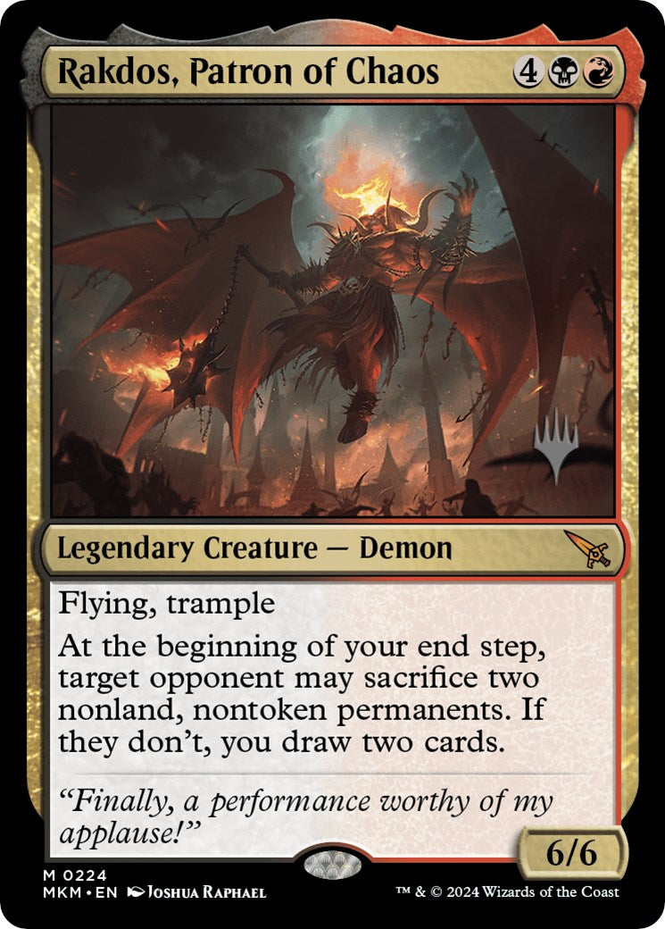 Rakdos, Patron of Chaos (Promo Pack) [Murders at Karlov Manor Promo Pack]