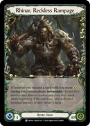 Rhinar, Reckless Rampage [CRU001] (Crucible of War) 1st Edition Normal