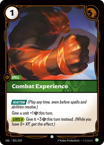 front of card Combat Experience [Unleashed] 031/219