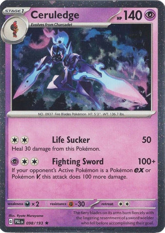 Ceruledge (098/193) (Cosmos Holo) (Scarlet & Violet: Paldea Evolved) [Theme Deck Exclusive]
