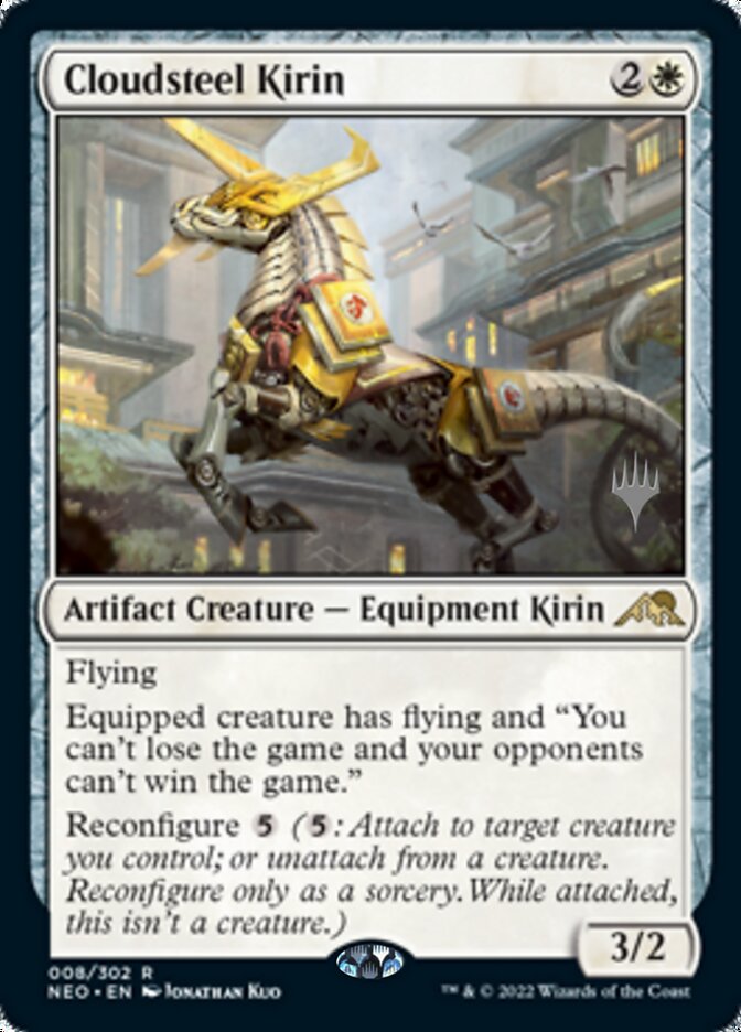 Cloudsteel Kirin (Promo Pack) [Kamigawa: Neon Dynasty Promo Pack]