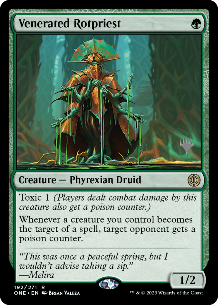 Venerated Rotpriest (Promo Pack) [Phyrexia: All Will Be One Promo Pack]