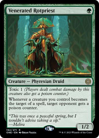 Venerated Rotpriest (Promo Pack) [Phyrexia: All Will Be One Promo Pack]