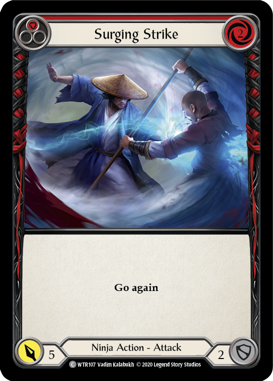 Surging Strike (Red) [U-WTR107] (Welcome to Rathe Unlimited) Unlimited Rainbow Foil