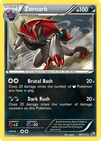 Zoroark (90/113) (Cosmos Holo) (Blister Exclusive) (Black & White: Legendary Treasures) [Theme Deck Exclusive]