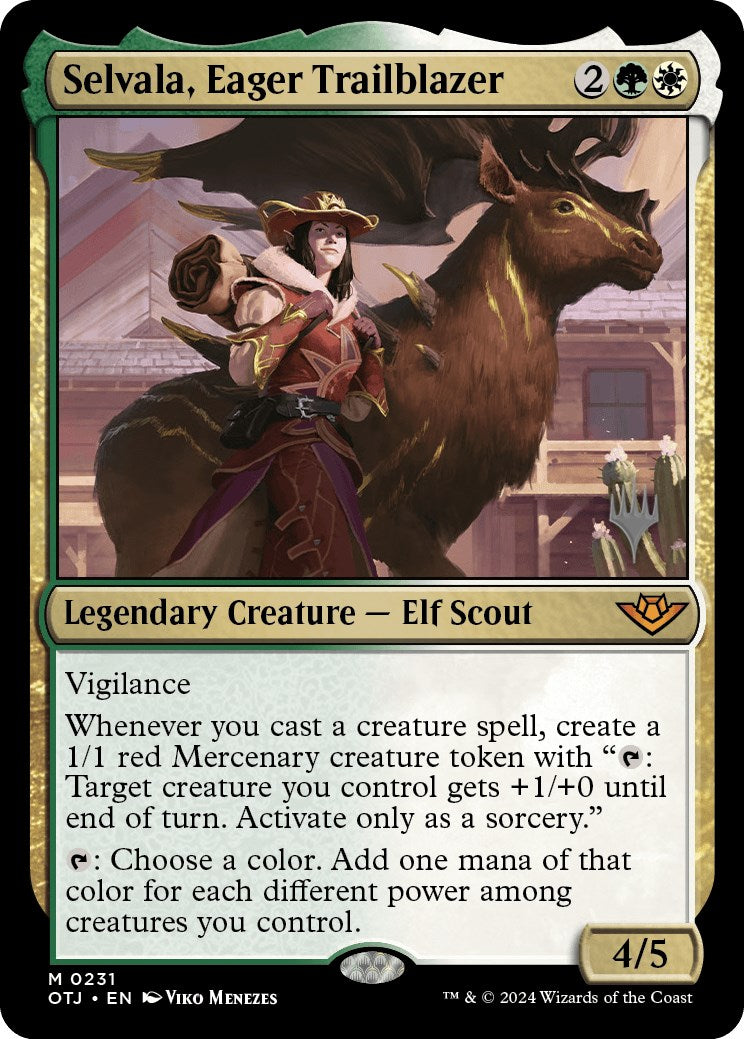 Selvala, Eager Trailblazer (Promo Pack) [Outlaws of Thunder Junction Promo Pack]
