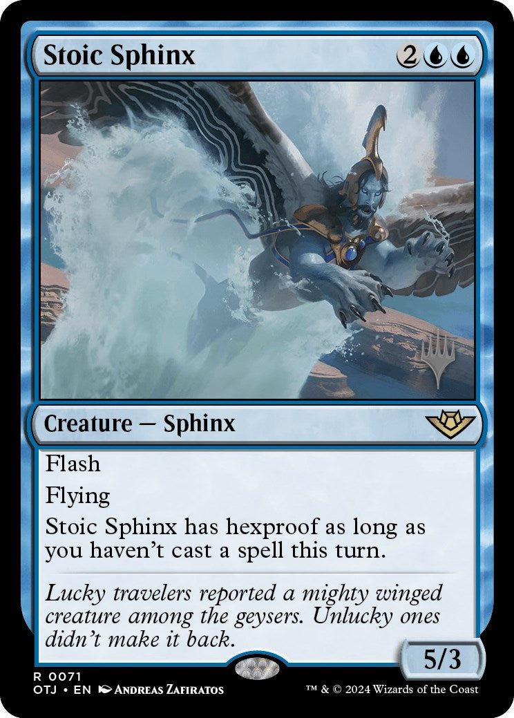 Stoic Sphinx (Promo Pack) [Outlaws of Thunder Junction Promo Pack]