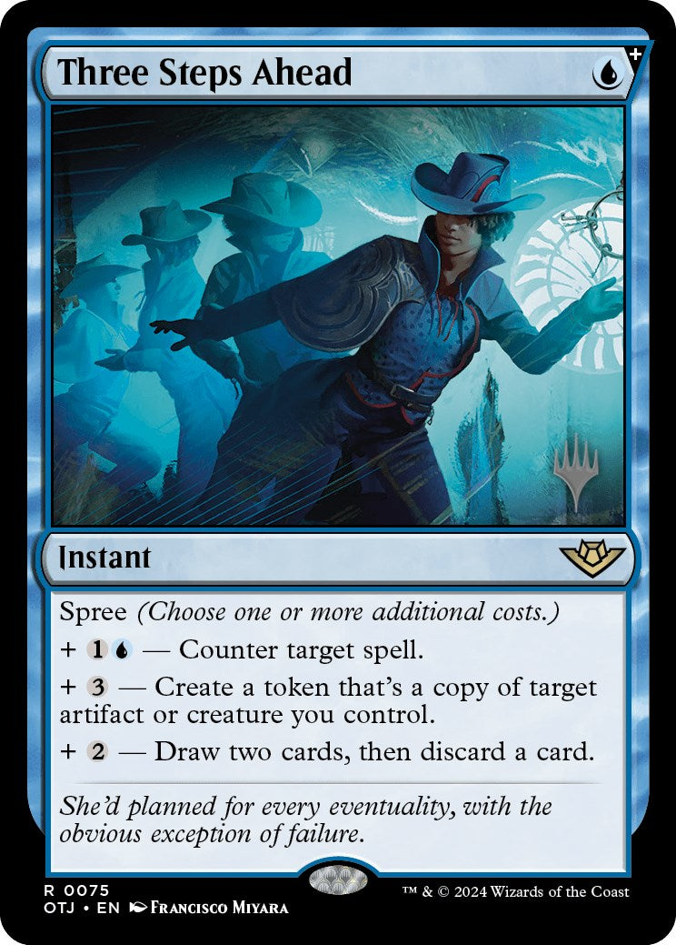 Three Steps Ahead (Promo Pack) [Outlaws of Thunder Junction Promo Pack]