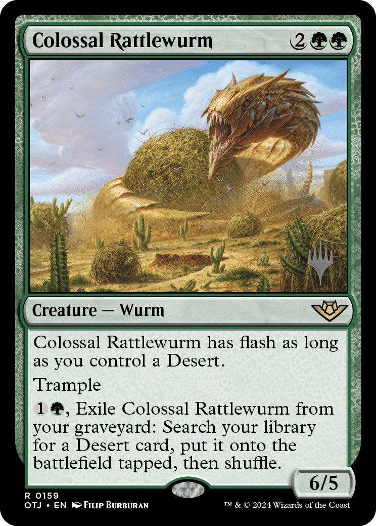 Colossal Rattlewurm (Promo Pack) [Outlaws of Thunder Junction Promo Pack]