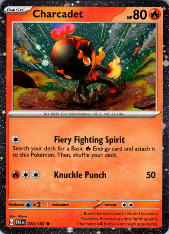 Charcadet (026/182) (Cosmos Holo) (Scarlet & Violet: Paradox Rift) [Theme Deck Exclusive]