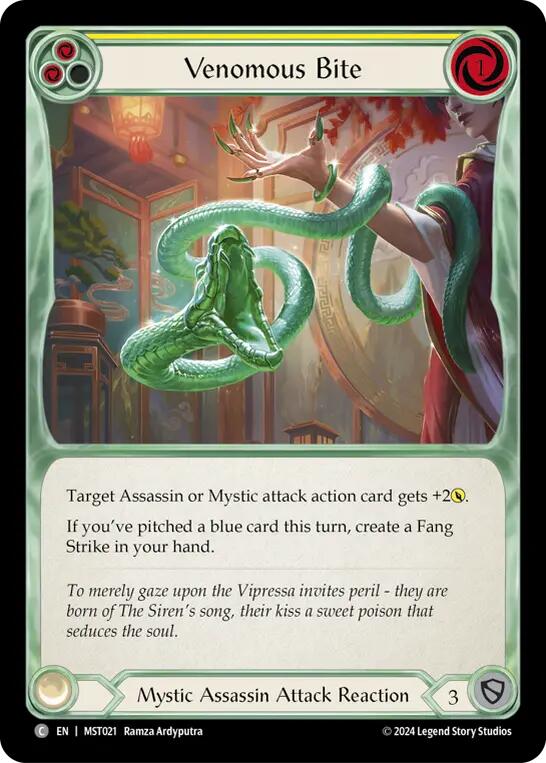 Venomous Bite (Yellow) [MST021] (Part the Mistveil) Rainbow Foil