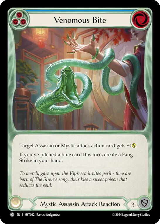 Venomous Bite (Blue) [MST022] (Part the Mistveil) Rainbow Foil