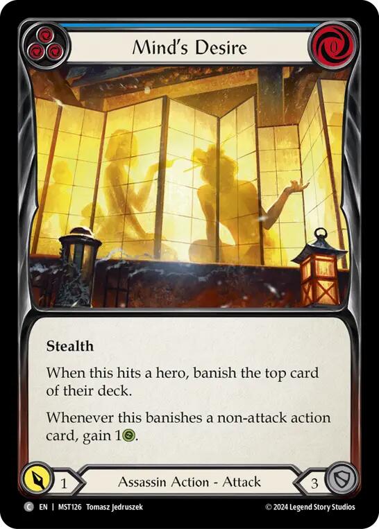 Mind's Desire (Blue) [MST126] (Part the Mistveil) Rainbow Foil