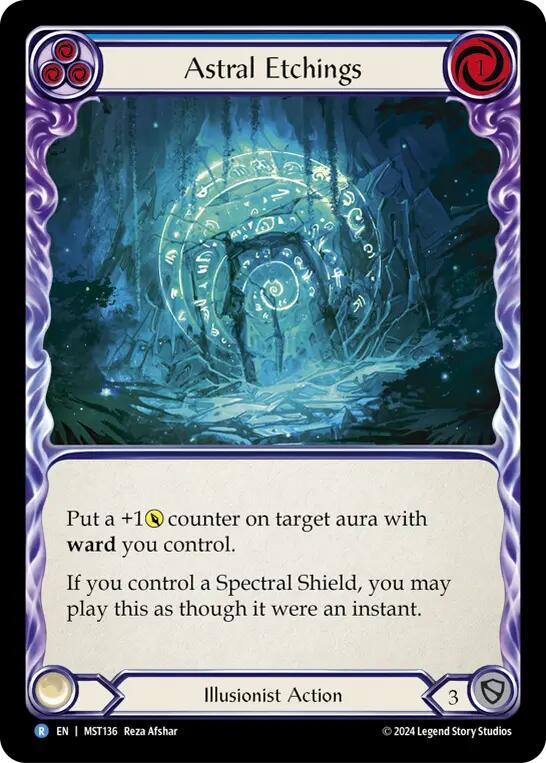 Astral Etchings (Blue) [MST136] (Part the Mistveil) Rainbow Foil