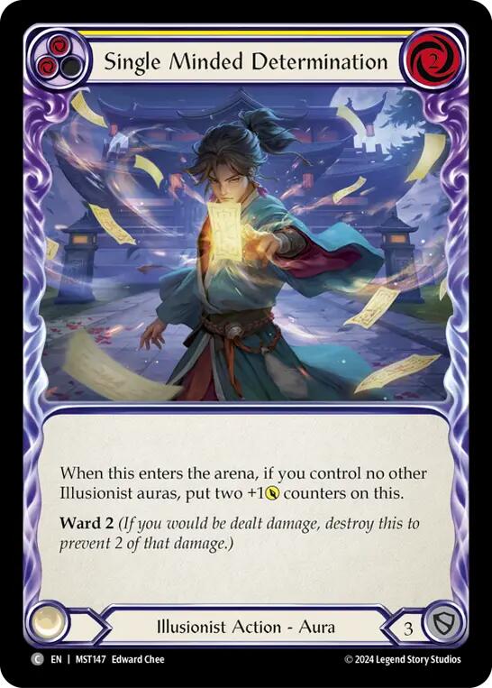 Single Minded Determination (Yellow) [MST147] (Part the Mistveil) Rainbow Foil