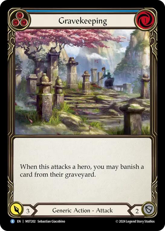 Gravekeeping (Blue) [MST202] (Part the Mistveil) Rainbow Foil