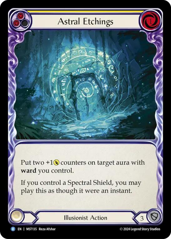 Astral Etchings (Yellow) [MST135] (Part the Mistveil) Rainbow Foil